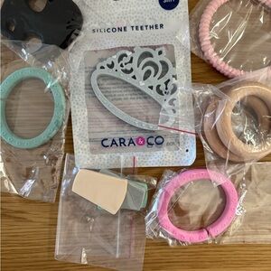 Silicone Teether Set - Pink, Gray, Mint, Black - NWOT